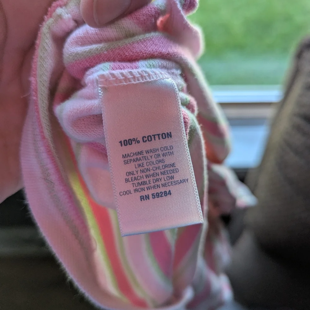 The Children's Place 100% Cotton Pink Dress With Button Snap 0-3 Months.